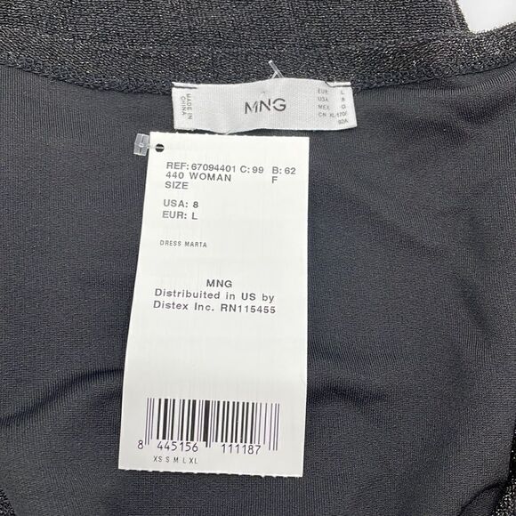 Black sparkly mango Marta dress - Picture 5 of 10